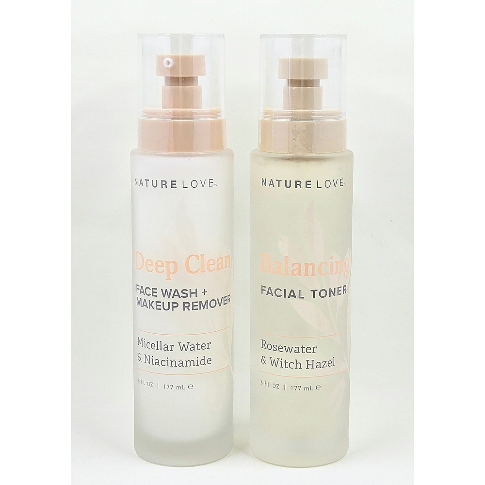 Nature Love Face Wash and Facial Toner Set 6oz Each
